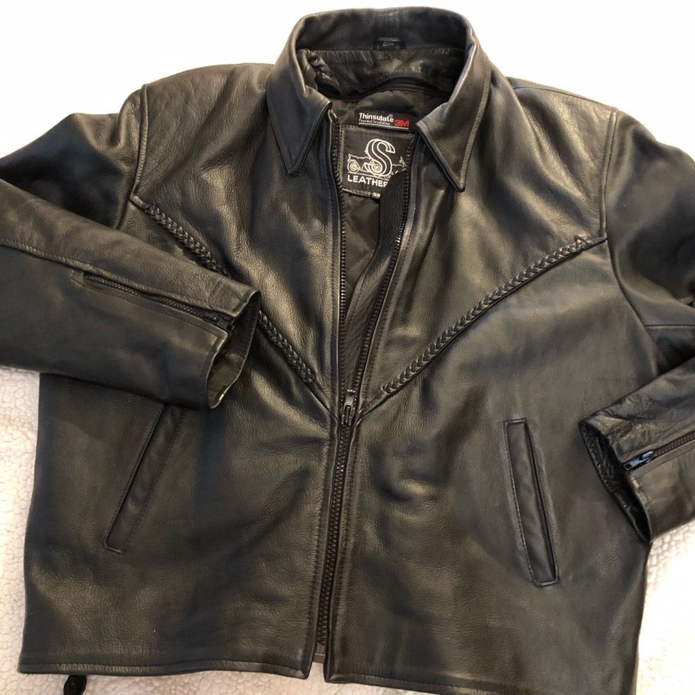 Woman’s Leather King Motorcycle Leather Jacket.Sz 5X Runs more like a 2X